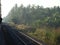 A veiw from running long distance railway train