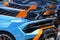 VELDEN, AUSTRIA - JUNE 23 2022: Lamborghini Huracan STO closeup details
