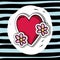 Velentines day patches design symbol of love
