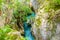 Velika Korita is canyon of Soca river in Soca valley, Slovenia