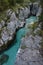 Velika Korita or Great canyon of Soca river