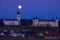 Velika Nedelja Castle At Full Moon, Slovenia