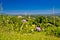 Veliki Tabor castle and Zagorje green landscape view