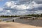 VELIKIY NOVGOROD, RUSSIA - AUGUST 08, 2015: Photo of View of the footbridge over the River Volkhov.