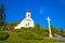 Veliko Trgovisce village church view, Zagorje region of Croatia