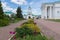 Veliky, view of the Spaso Yakovlevsky Monastery, photo was taken on a sunny summer day