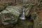 Velky Cerny Stolpich creek in autumn fresh morning in Jizerske mountains