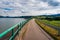 Velo Czorsztyn - beautiful-located bicycle route leading along the coast of the Czorsztynskie Lake. Asphalt road with breathtaking