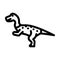 velociraptor dinosaur animal line icon vector illustration
