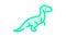 velociraptor dinosaur color icon animation