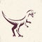 Velociraptor, dinosaur vector illustration