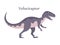 Velociraptor predator cartoon illustration with dangerous claws