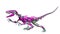 Velociraptor robot doing a fast run