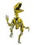Velociraptor robot running frontal view