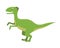 Velociraptor vector illustration in cartoon style for kids.