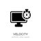 velocity icon in trendy design style. velocity icon isolated on white background. velocity vector icon simple and modern flat