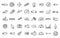 Velocity icons set outline vector. Efficient production