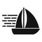 Velocity ship sea icon simple vector. Plan work