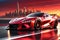 Velocity Unleashed: Sports Car Dominating the Foreground in a Dynamic Drift Posture, Sleek Lines Accentuating Motion, Vibration of