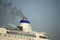 Velsen, The Netherlands - Oktober, 15th 2017: Columbus cruiseship, detail of funnel