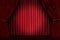 Velvet red curtain frame