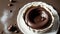 Velvety Chocolate Pudding for National Milk Chocolate Day.AI Generated