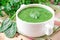 Velvety cream soup of spinach