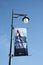 Vendee Globe flag flying from a lamp post