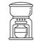 Vending coffee machine icon, outline style
