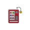 Vending machines vector icon, sign, illustration on background