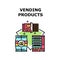 Vending Products Vector Concept Color Illustration