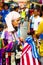 Vendor lady selling bags in Manila\'s Divisoria Market