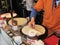 Vendor making Nutella crepes in Paris