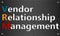 Vendor Relationship Management concept on mesh hexagon background