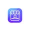 vendor or seller line icon for apps