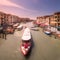 Venecia Grand canal with boats and gondolas, Italy