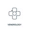 Venerology icon from medical collection. Simple line element Venerology symbol for templates, web design and infographics