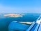 Venetian aerial view from aircraft of port of Venice or Venezia Terminal Passegeri Porto