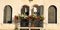 venetian balcony with wooden shutters and flowers