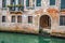 Venetian buildings and boats along Canal Grande, Venice, italy