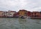 Venetian canal after the rain, ancient architecture of Italy