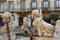 Venetian Contarini fountain on Piazza Vecchia. Bergamo. Italy