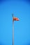 Venetian flag in St. Mark`s Square, Venice, Italy, Europe