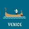 Venetian gondolier flat travel design