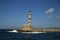 Venetian lighthouse in the port of Chania on the northern coast of the Greek island of Crete