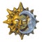 Venetian mask of sun and moon