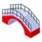 Venezia bridge icon isometric vector. Venice gondola