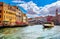 Venezia Italy. Rialto Bridge and gondolas