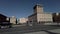 Venezia Square view from Vittoriano fountain in Rome with glimpse of neo-renaissance palace