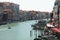 Venezia - Vista panoramica dall`alto su Canal Grande con turisti,gondole e battelli